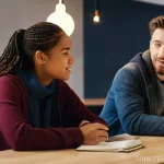 콘텐츠 제작 프로젝트 성공 사례 - **Prompt 1: Understanding and Connecting with the Audience**
    "A diverse group of young adults, a...