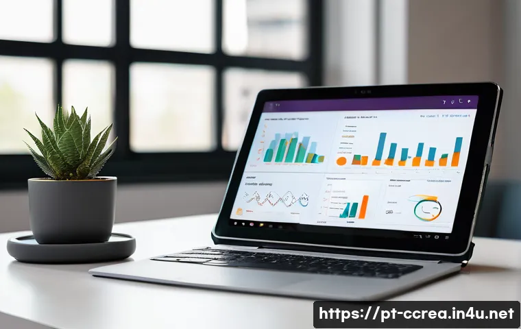 콘텐츠 크리에이터의 연봉 협상 준비 체크리스트 - **Prompt 1: Data-Driven Creator in Action**
A focused female content creator, late 20s, with a s...